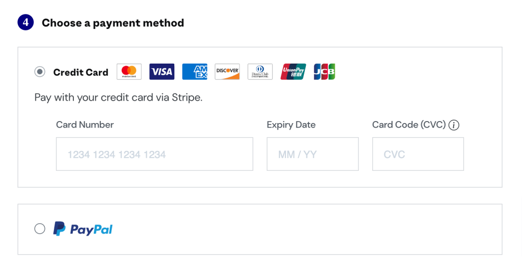 Choose Payment Method