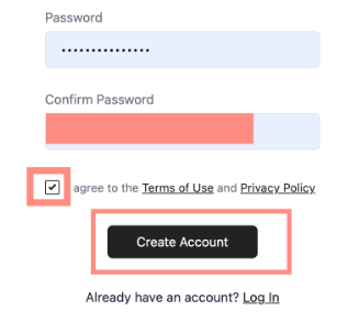 Click Create Account Option