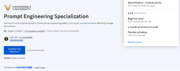 Prompt Engineering Specialization Prompt Engineering Specialization