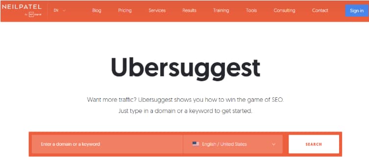 Ubersuggest Ubersuggest